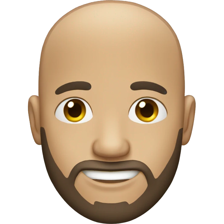 Bald guy with beard  emoji