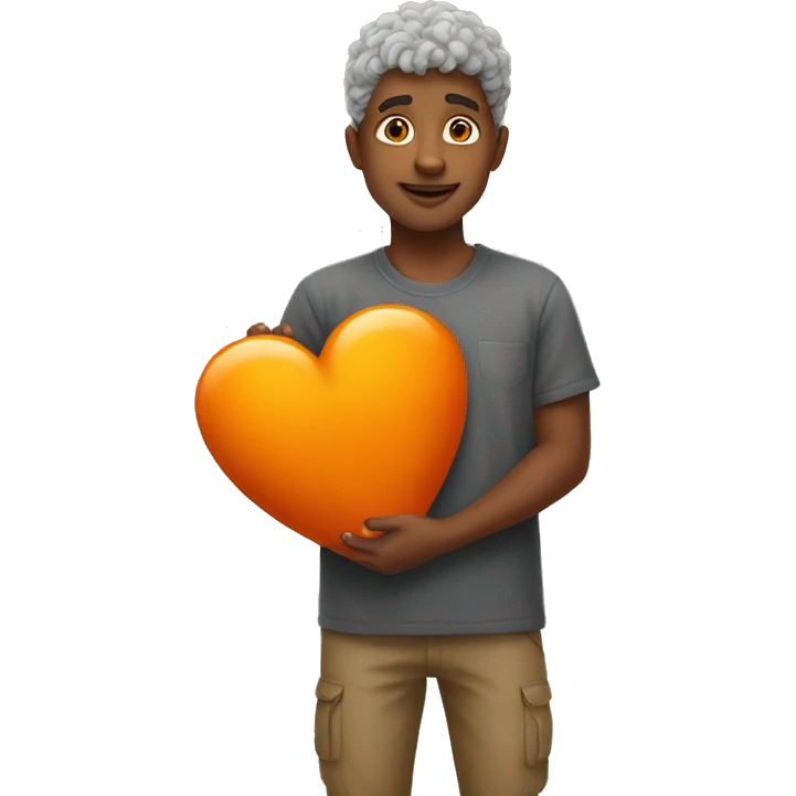 Big Beautiful Orange Heart emoji
