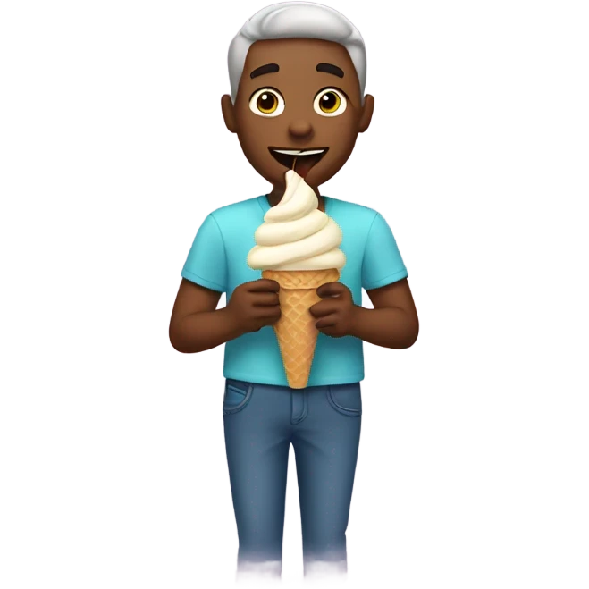 Mike eating ice cream emoji