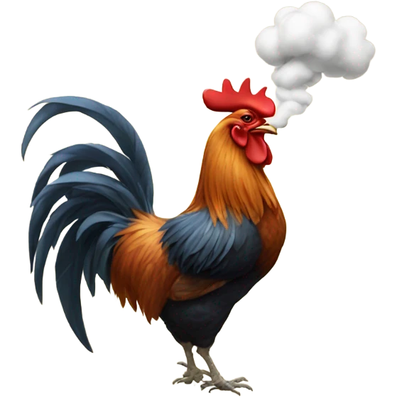 Rooster smoking  emoji