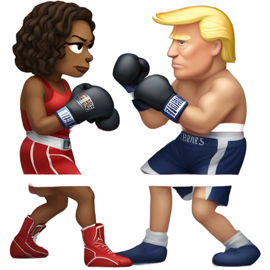 kamala harris and donald trump boxing emoji