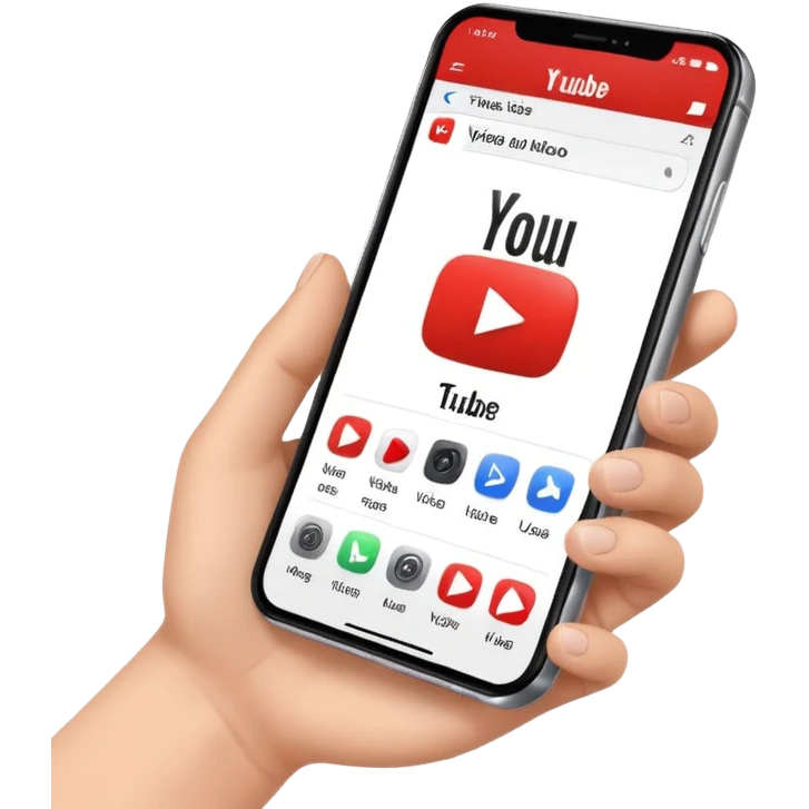 iPhone on YouTube app with viral video emoji