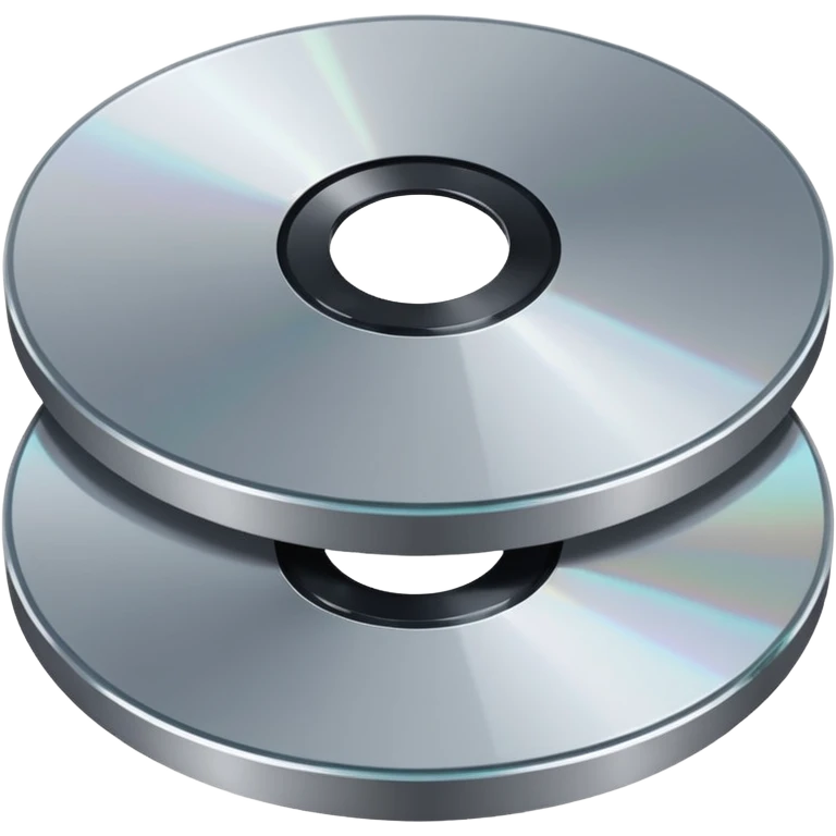 two metal computer disks emoji