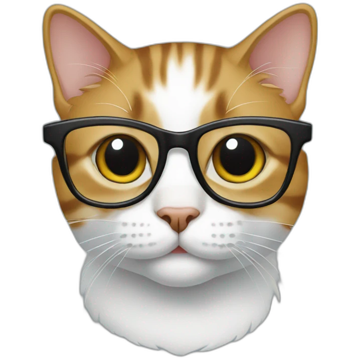 Cat in glassess emoji