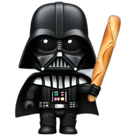 Darth vader with baguette emoji