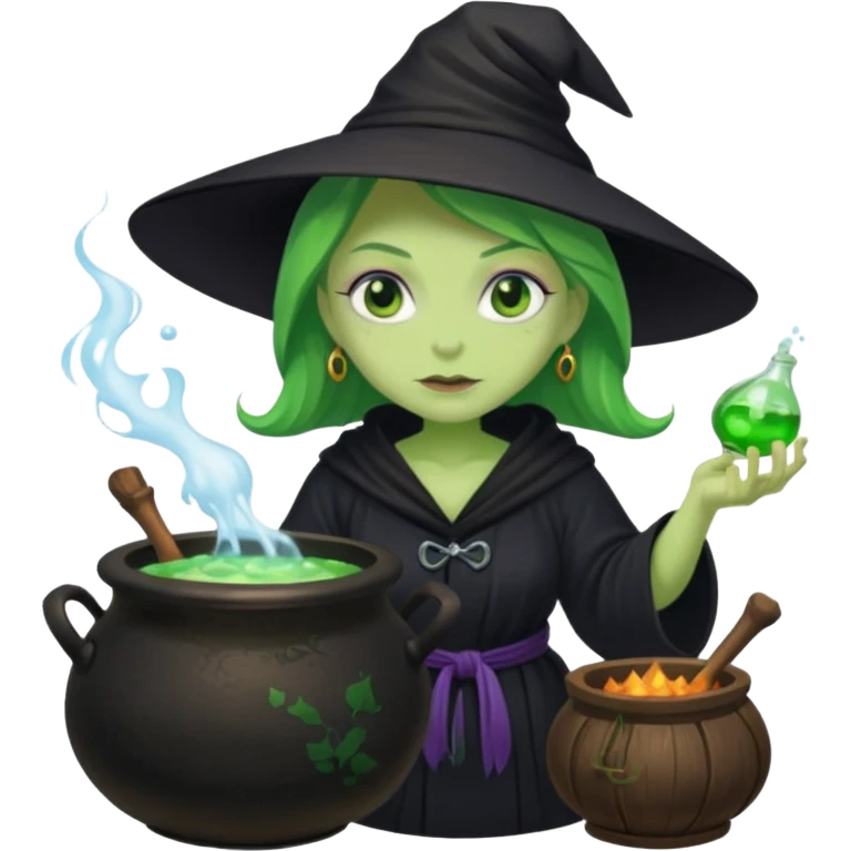 green witch cooking potion emoji