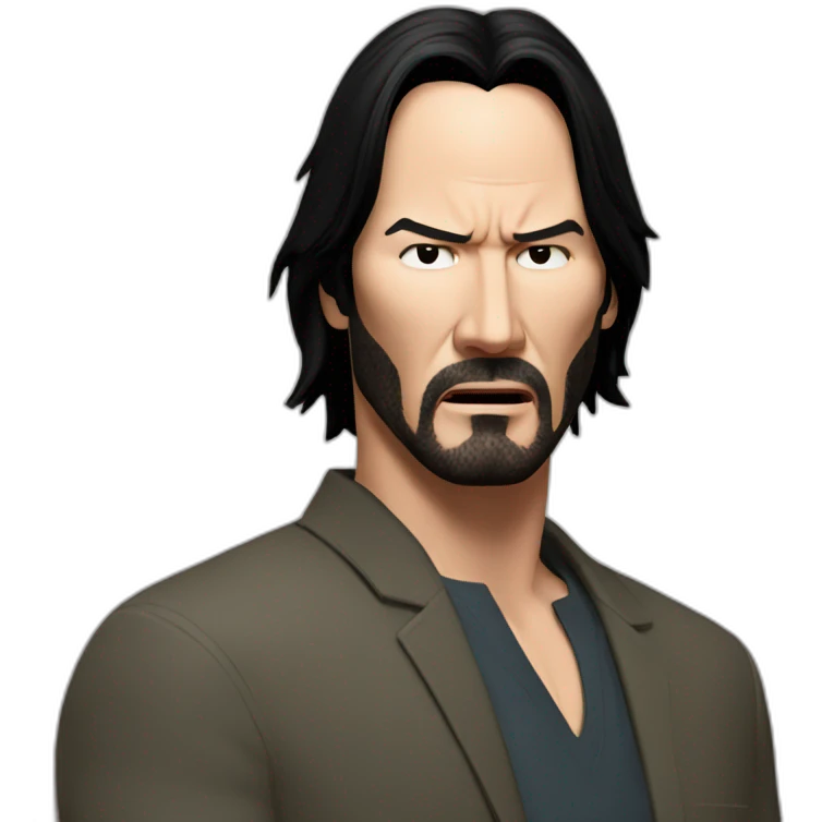 Angry Keanu reeves emoji