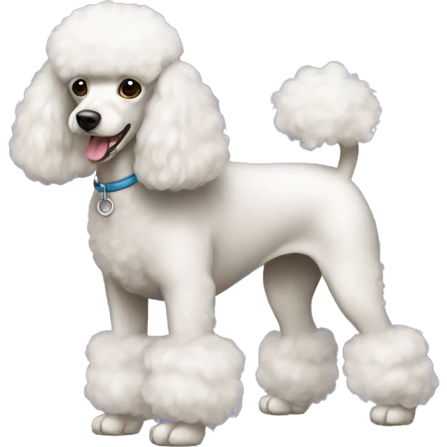 Dog Standart Poodle full body emoji