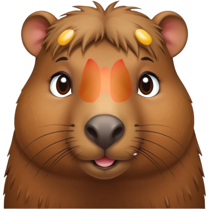 Capibara tierno enamorado emoji