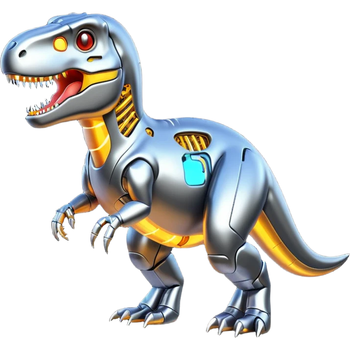 I want an icon combining a t-rex with AI emoji