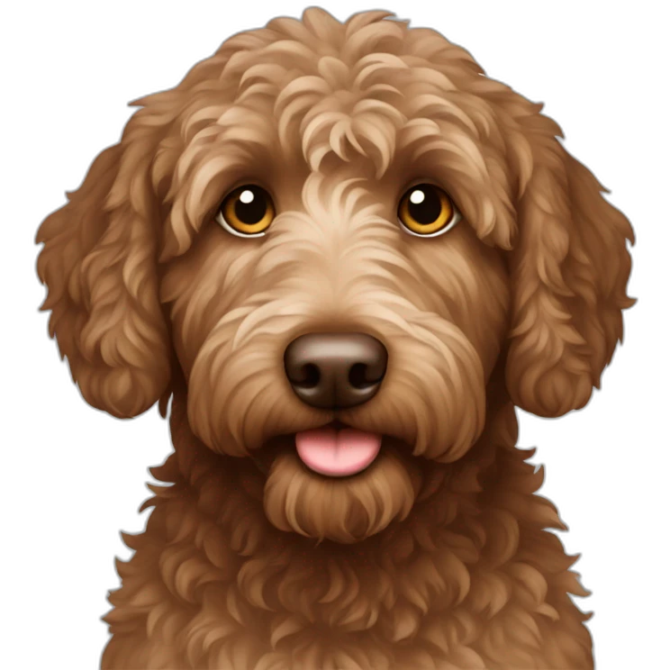 brown labradoodle emoji