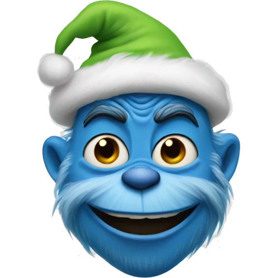 blue grinch  emoji