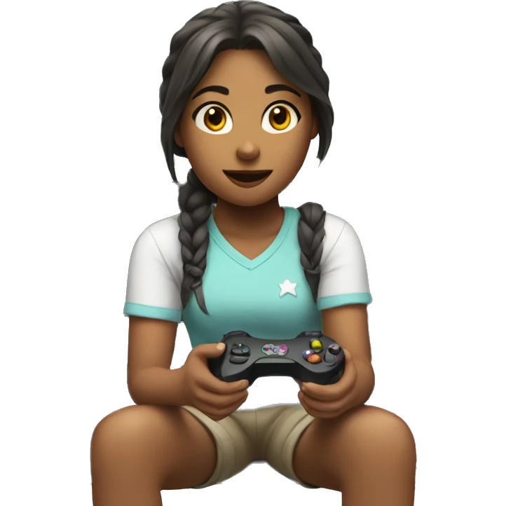 Girl playing video games emoji