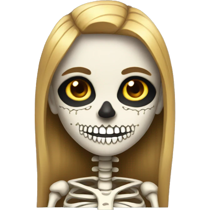 Girl made out of skeleton  emoji