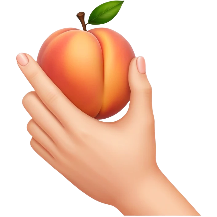 Une pêche avec deux doigt a l’intérieur  emoji