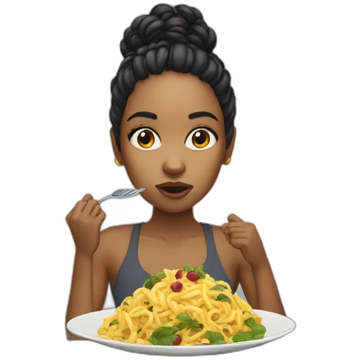 Rihana eating emoji