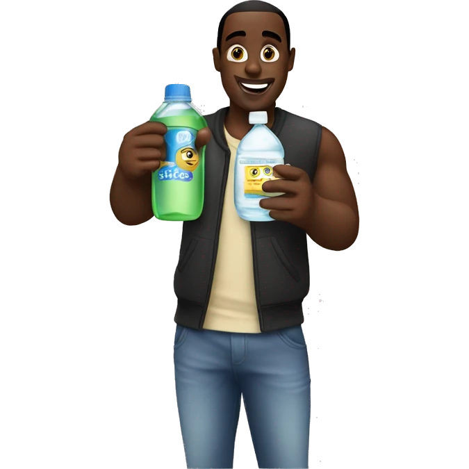 Diddy holding a bottle of baby oil emoji