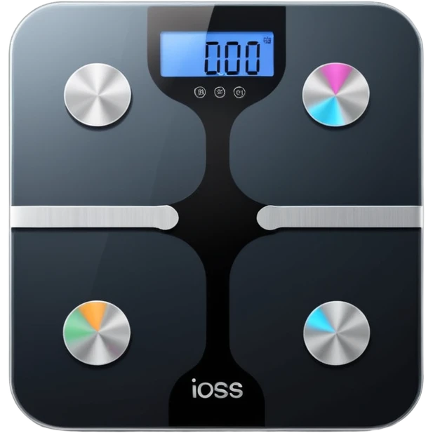 modern smart scale with a digital display emoji