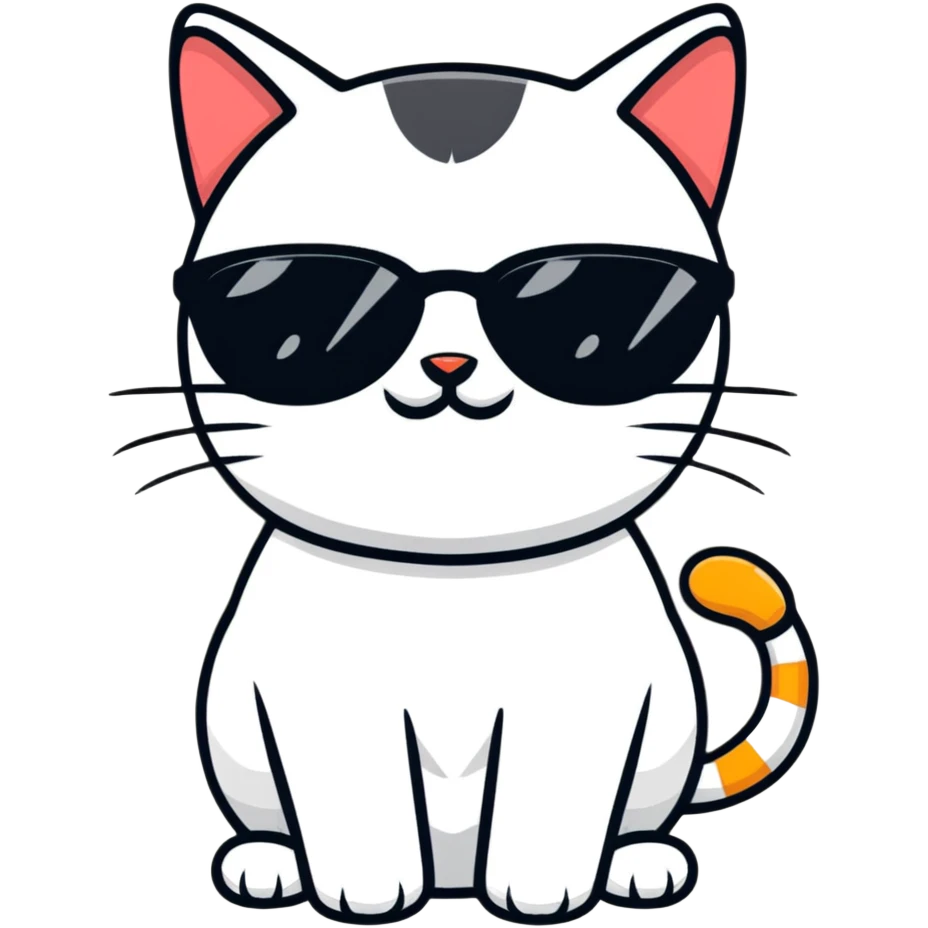 Cat with sunglasses emoji