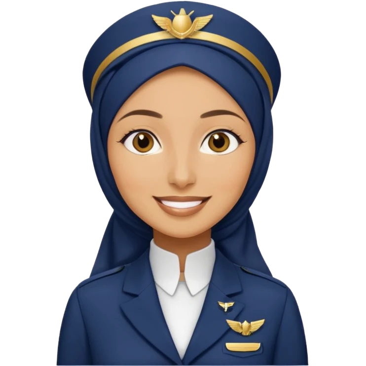 Hijabi flight attendant emoji