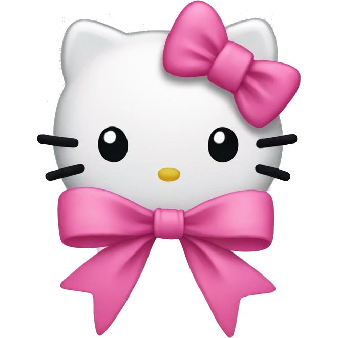 Hello kitty pink bow emoji