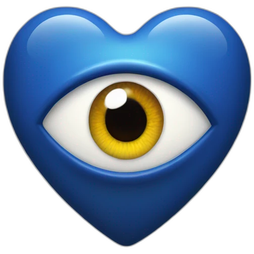 Evil eye heart emoji
