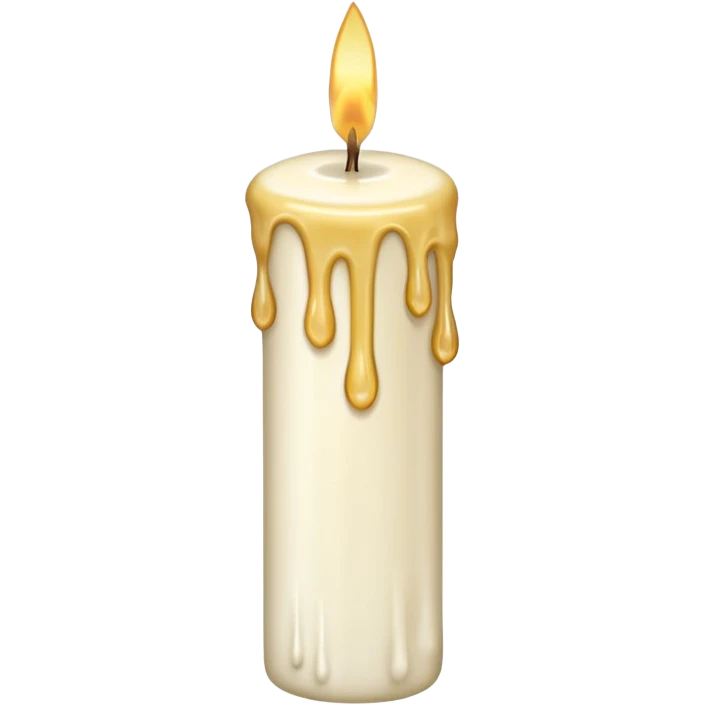Thin and long Candle dripping wax  emoji