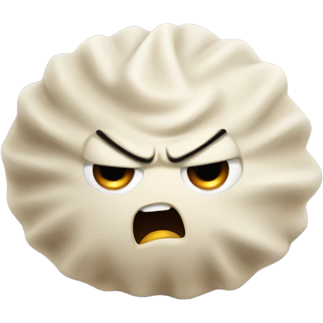 Angry dumpling emoji