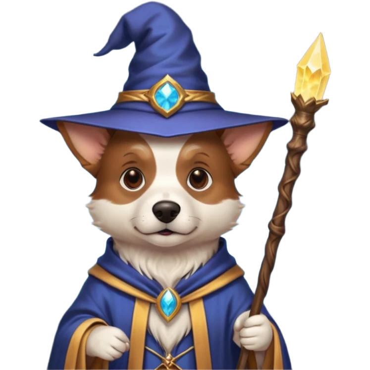 Dog wizard emoji