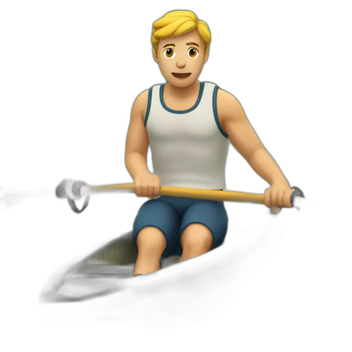 Rowing in the river emoji