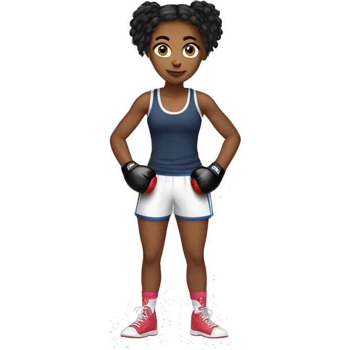 boxing girl in tank top emoji