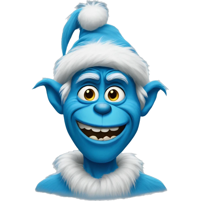 Blue grinch emoji