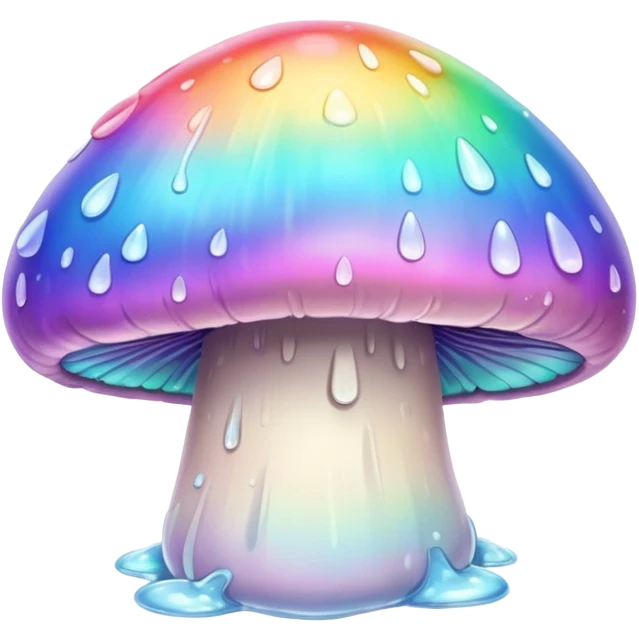  melting pastel rainbow mushroom  emoji