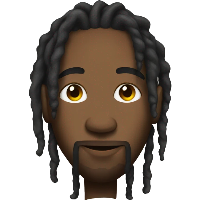 black rapper with dreads emoji