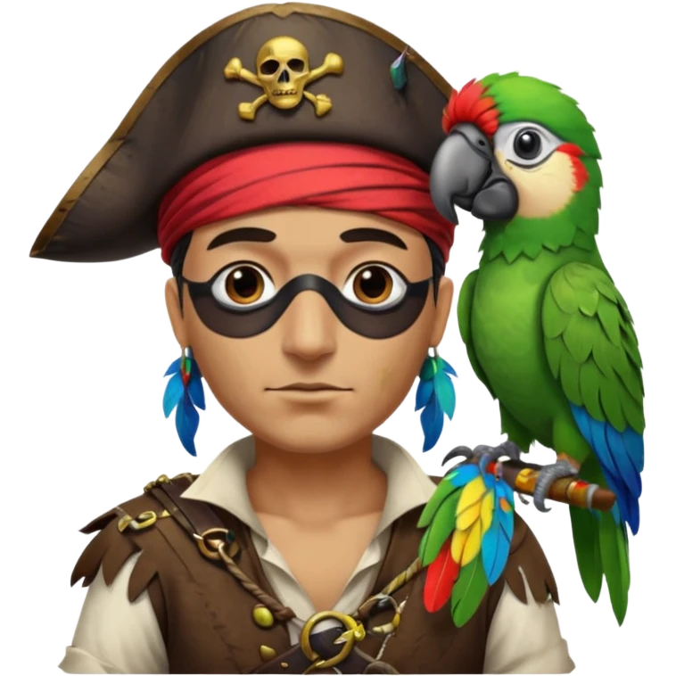 pirate and parrot emoji