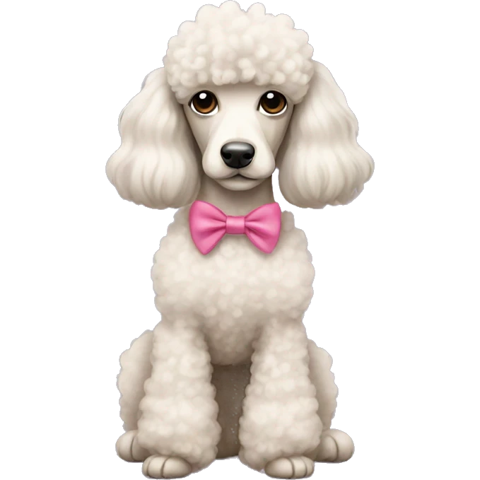 poodle with bows emoji