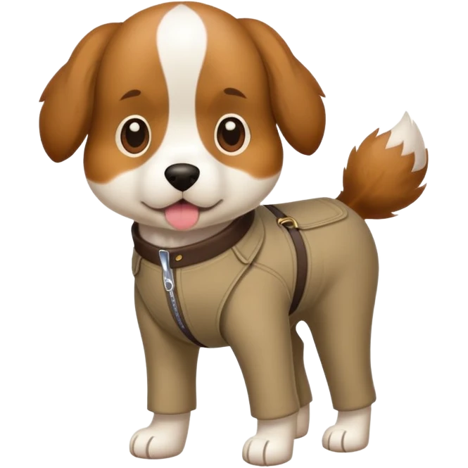 Dog with pants emoji