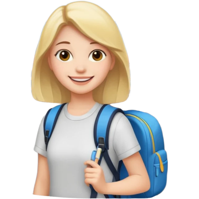 City Backpack Student girl emoji