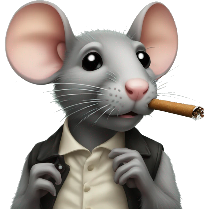 Rat smoking a cigarrette emoji