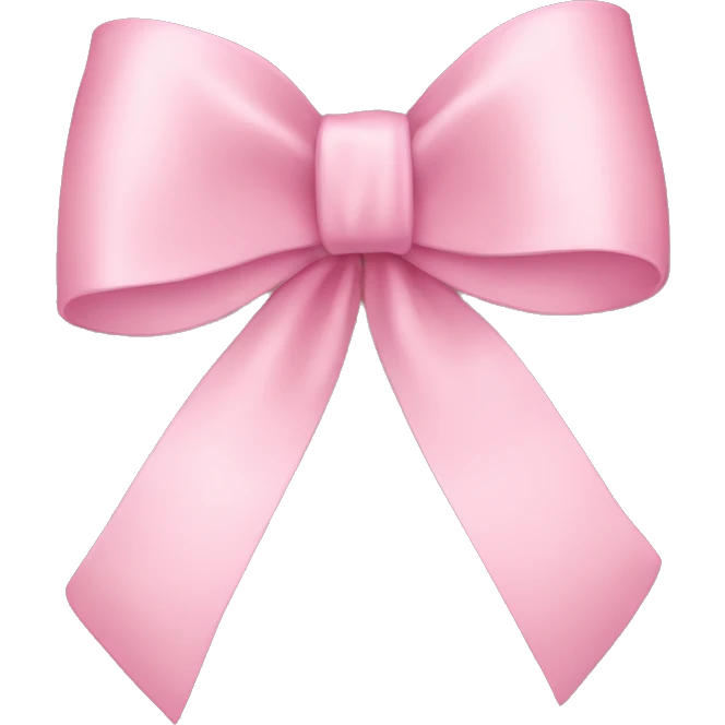 light pink ribbon bow emoji