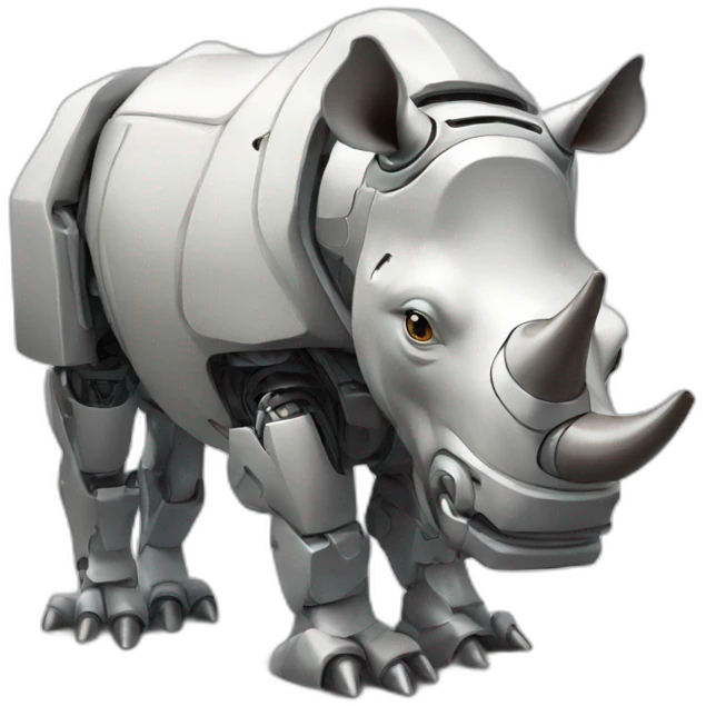 robotic rhinoceros emoji