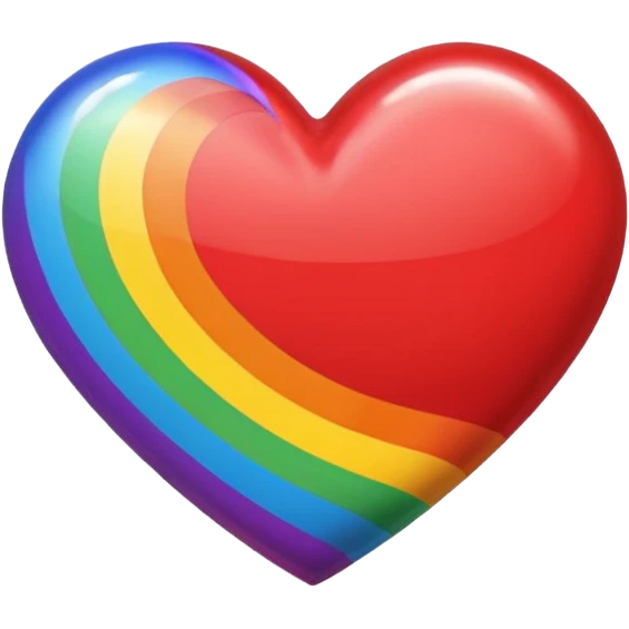 heart with a rainbow shadow emoji