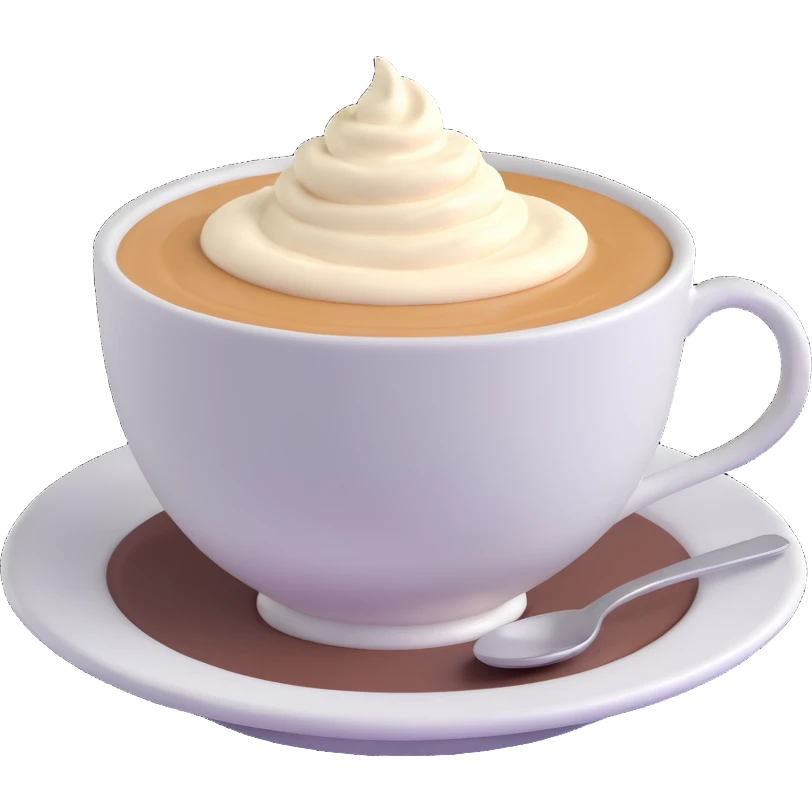 Raf coffee with cream and vanilla sugar emoji