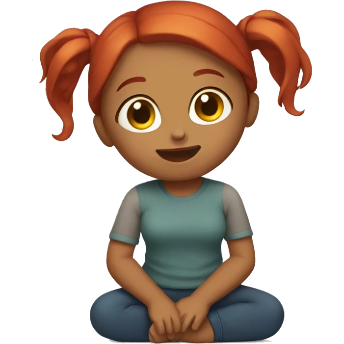 Kneeling girl with red hair  emoji