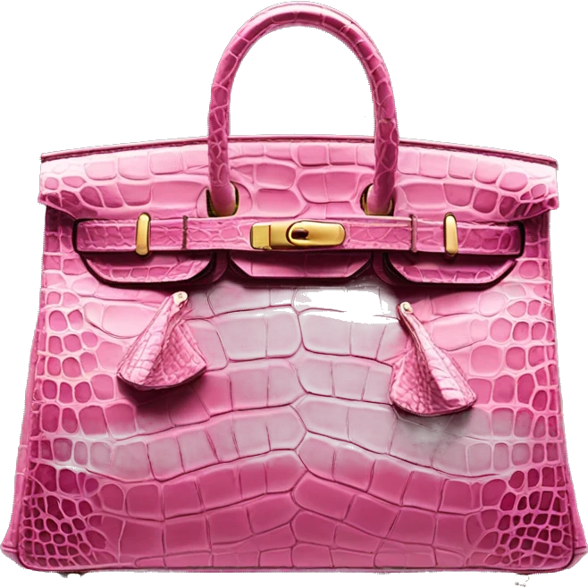 Birkin crocodile leather pink  emoji