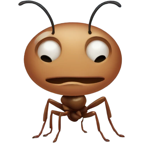 Crying ant emoji