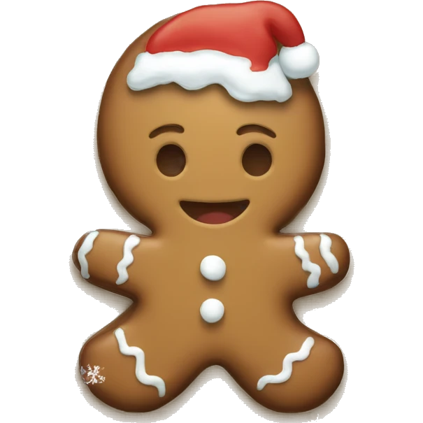 A christmas gingerbread cute emoji