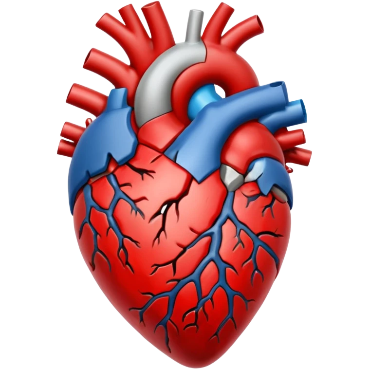 coracao anatomico rachado no meio emoji