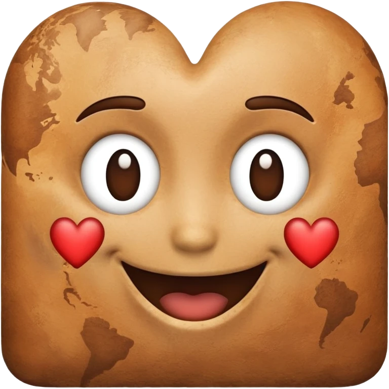 earth heart emoji with face emoji