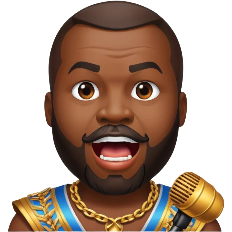 Mr T singing emoji